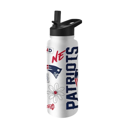 Logo Brands New England Patriots 34oz Native Quencher Bottle 619-S34QB-63